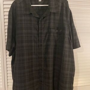 Haggar Black Casual Button Down Shirt
